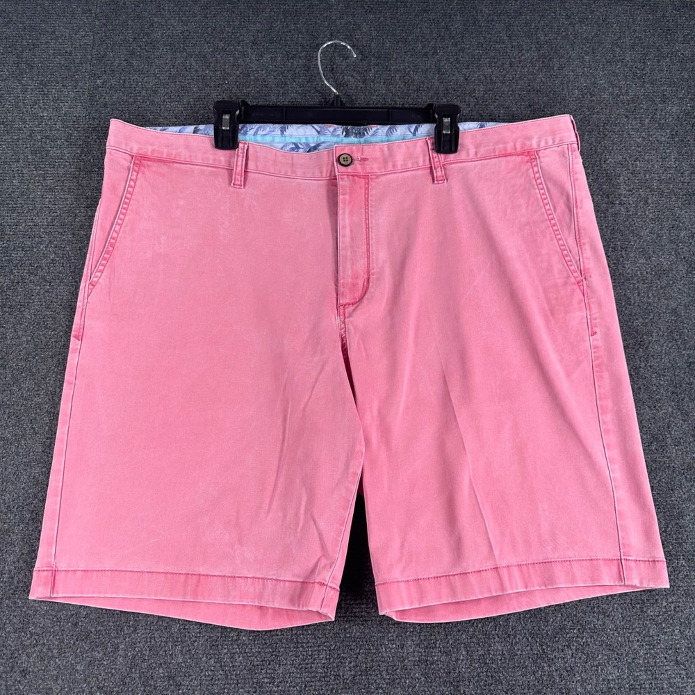 Tommy Bahama Shorts Mens 42 Pink Cotton Blend Stretch Casual Summer Tropical
